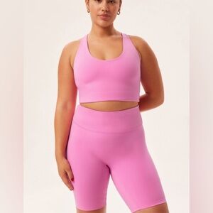 Girlfriend Collective Bubblegum Audrey Cross Back Bra L